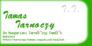 tamas tarnoczy business card